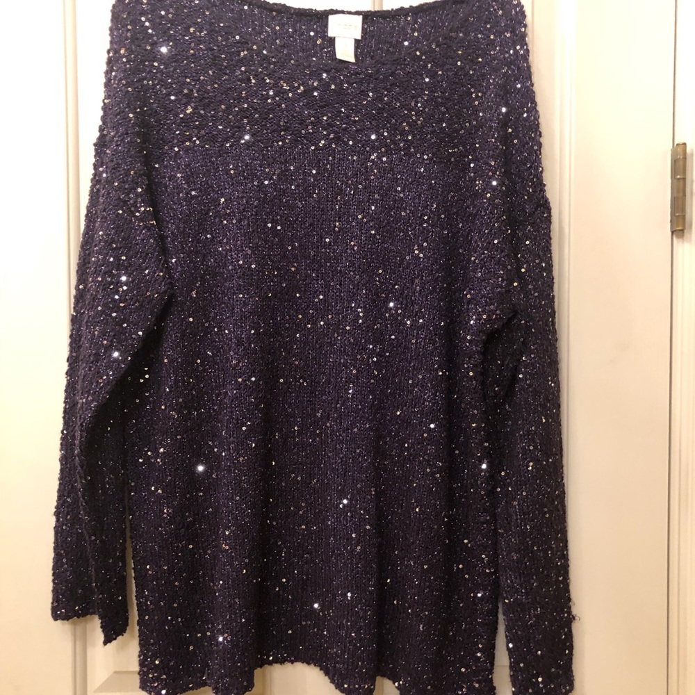 Purple sparkly sweater